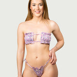 Circu moda baño sostenible, bikini sostenible, moda sostenible, moda ética, bikini tanga Adelfas-floral